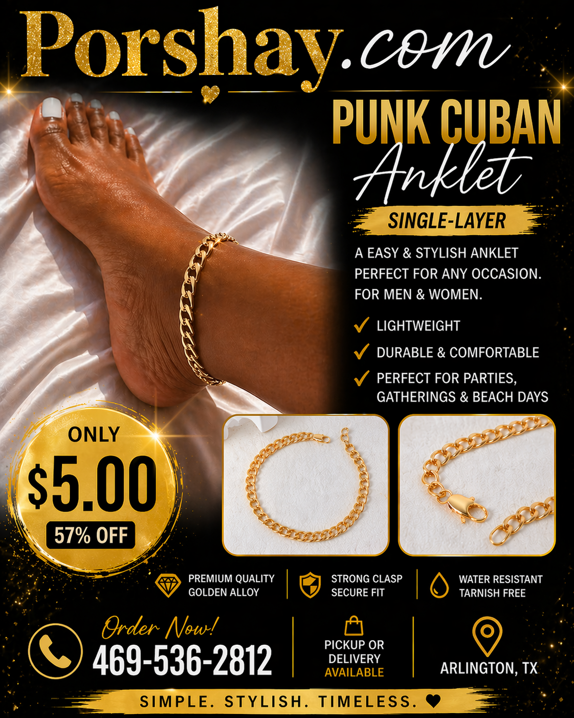 ✨ Punk Cuban Anklet ✨