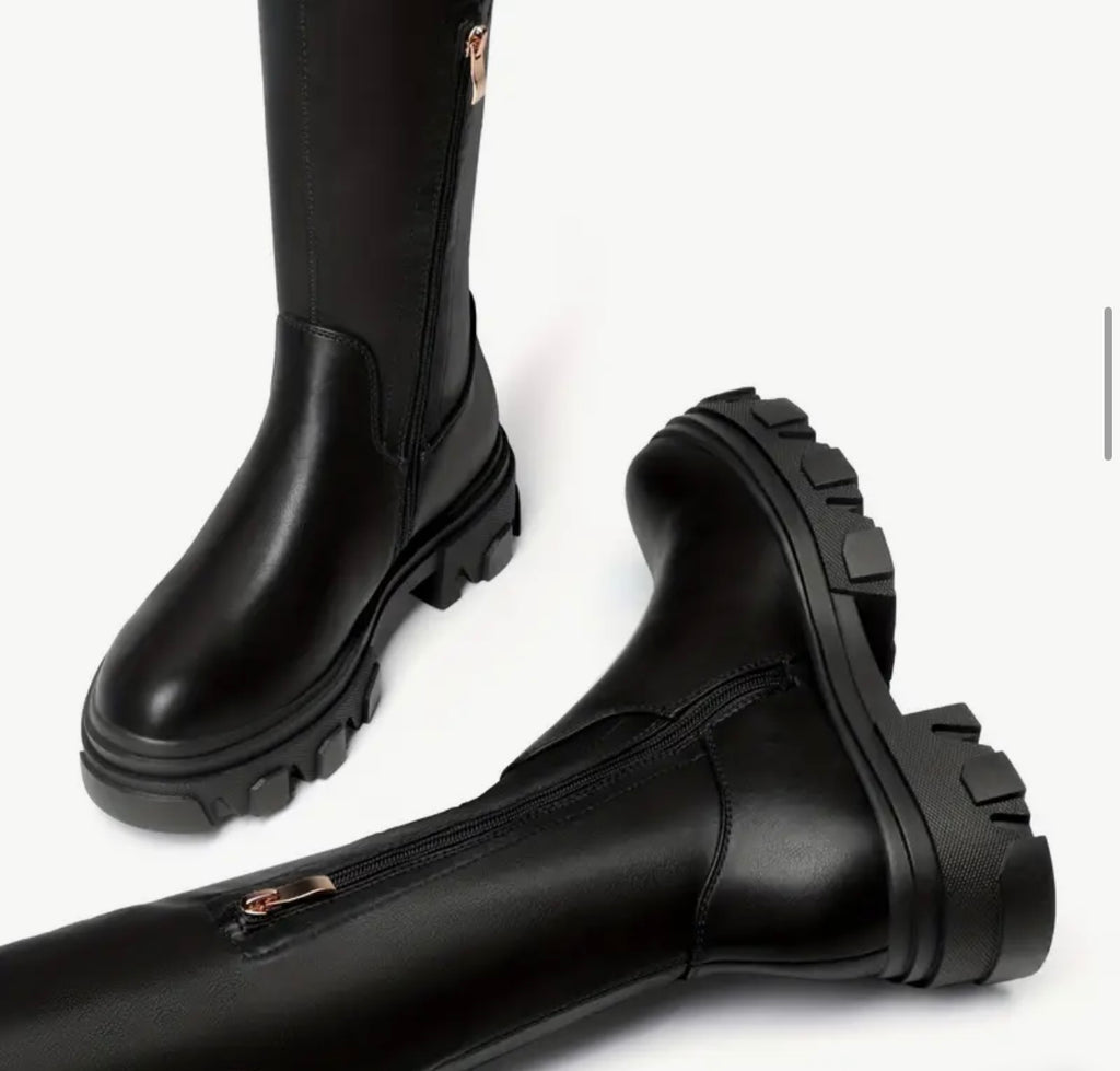 Black Pu Boots