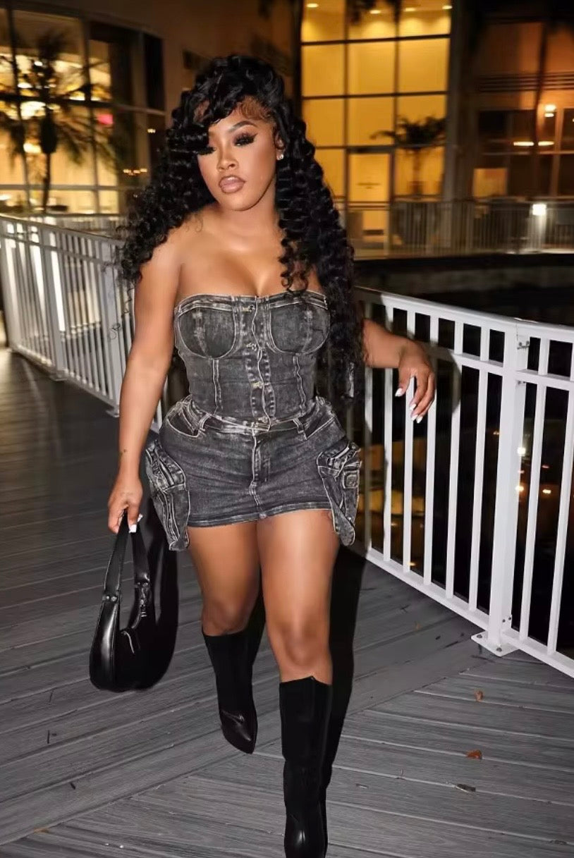 Denim Diva Two-Piece Set