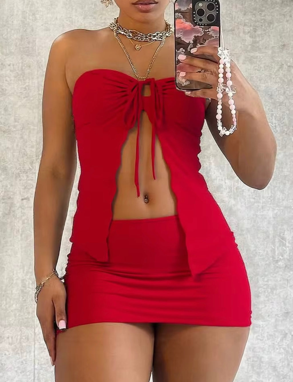 Scarlet Heat Cutout Two-Piece Set 🔥