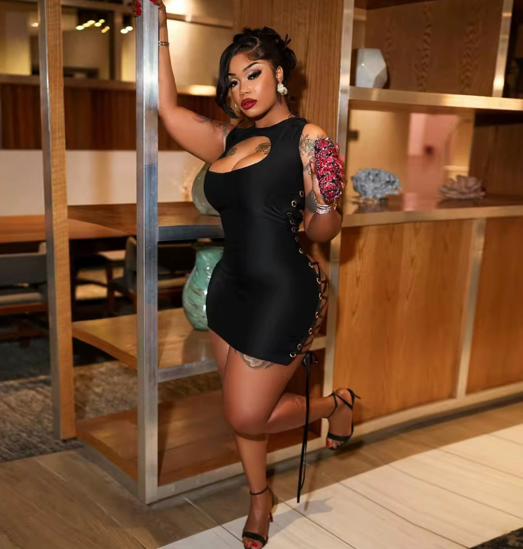 Midnight Lace Bodycon Dress