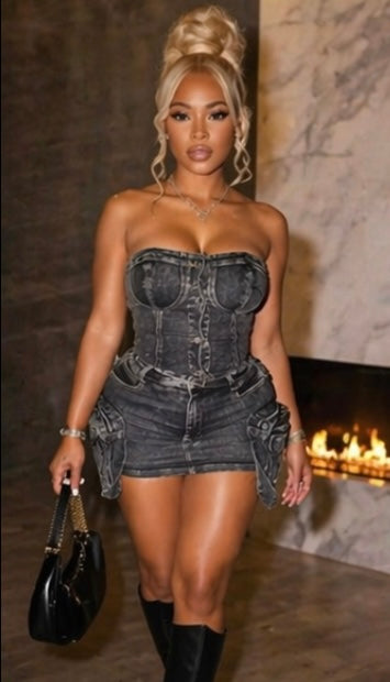 Denim Diva Two-Piece Set