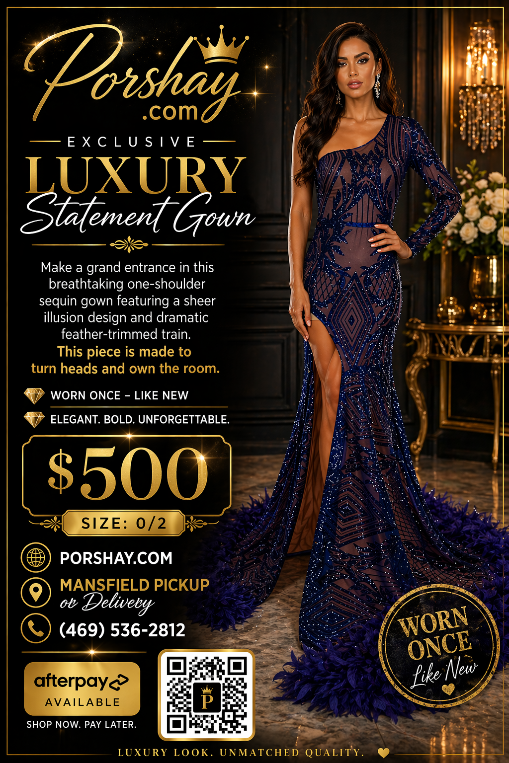 Top Pick 🔥
Midnight Royale Feather Gown