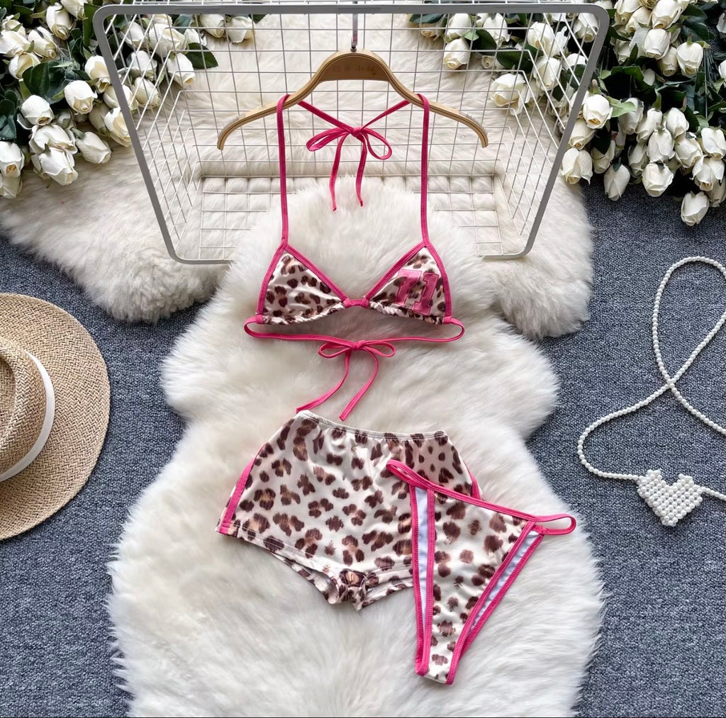 Wild Pink Leopard Bikini Set 🐆💗