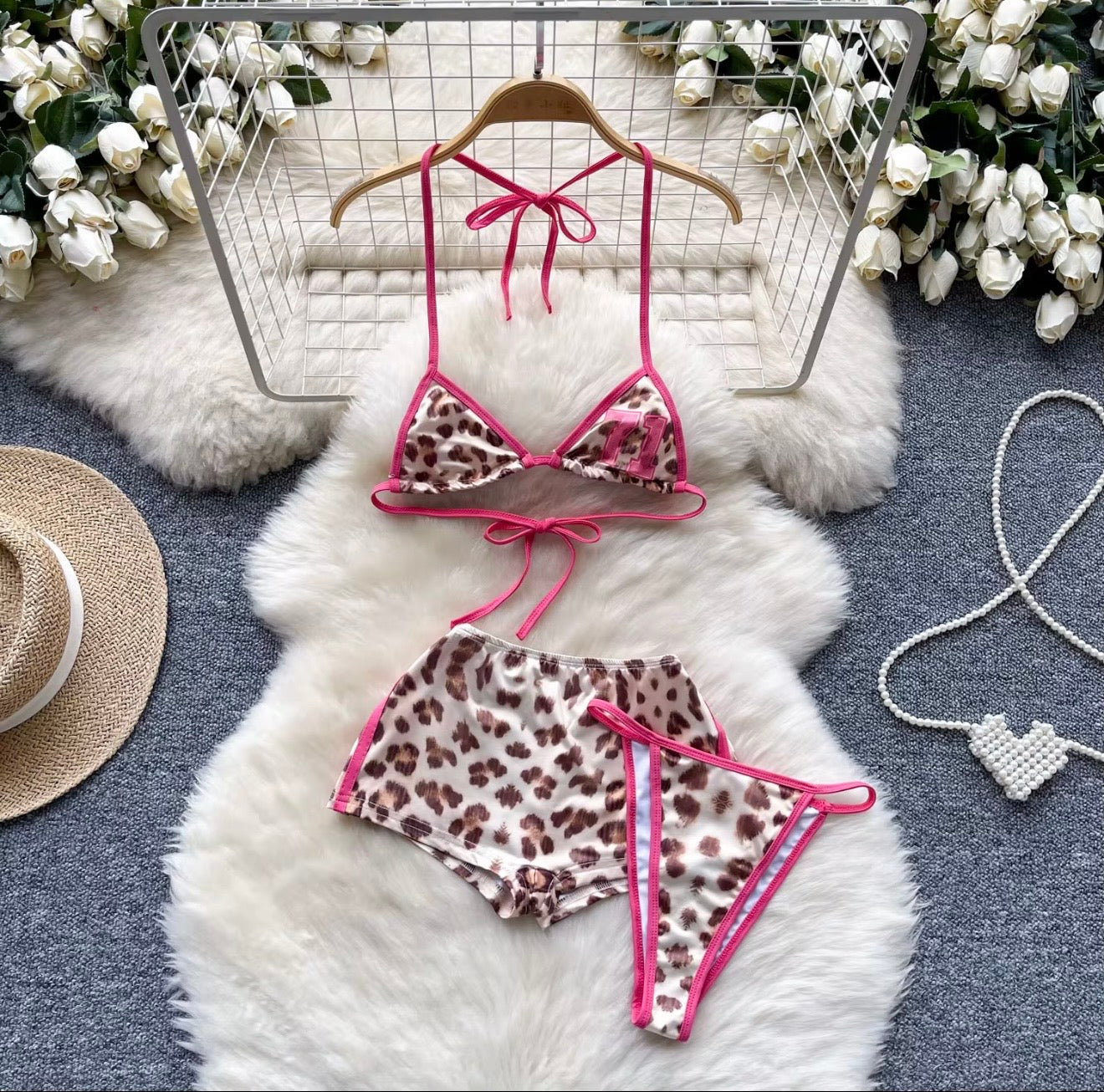 Wild Pink Leopard Bikini Set 🐆💗