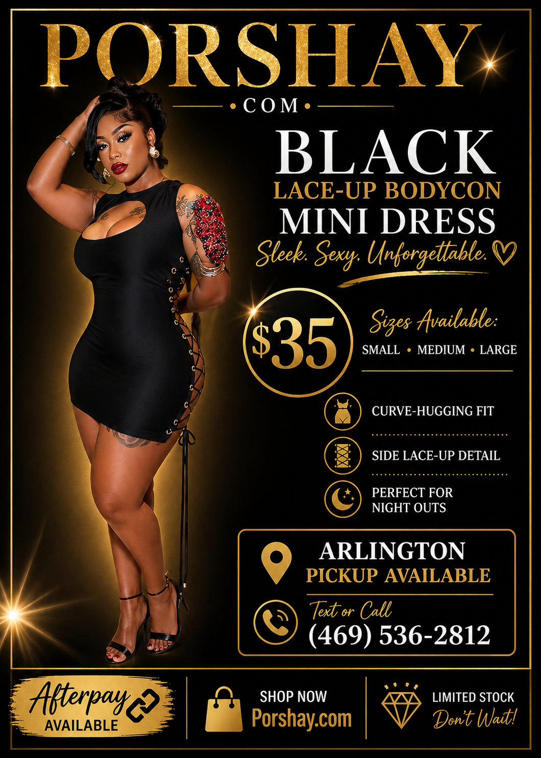 Midnight Lace Bodycon Dress