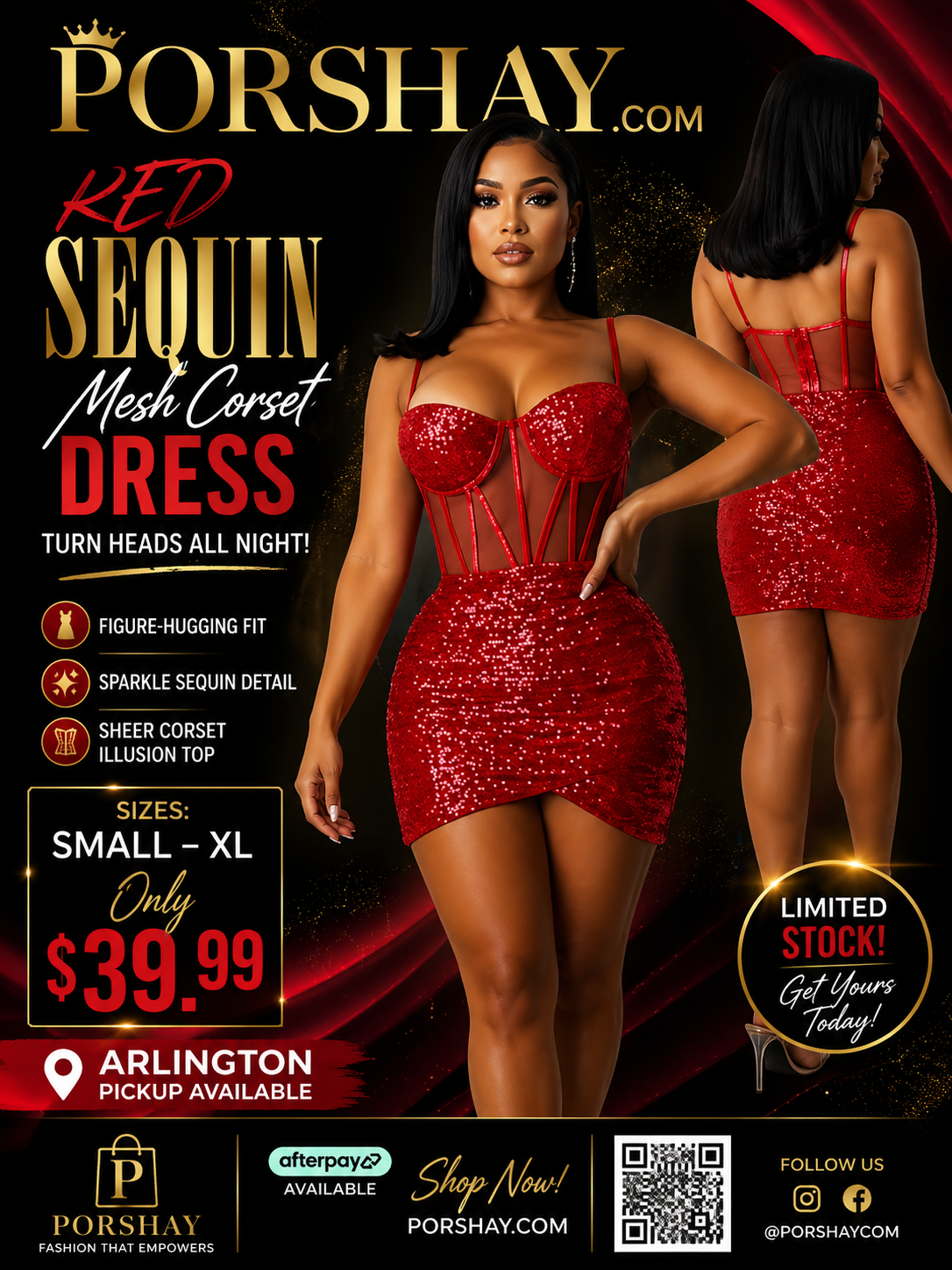 Ruby Luxe Sequin Corset Mini Dress